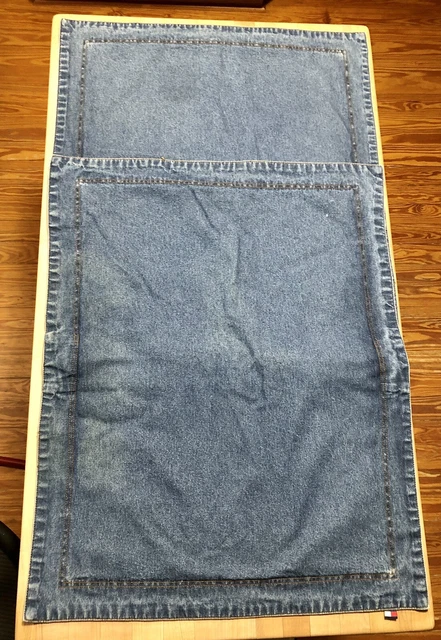 Two / Pair Of Tommy Hilfiger Blue Jean Denim Standard Shams