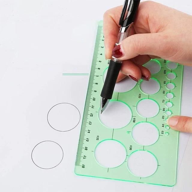 Outil compact de règle d'arpentage et de dessin en plastique à des fins éduca