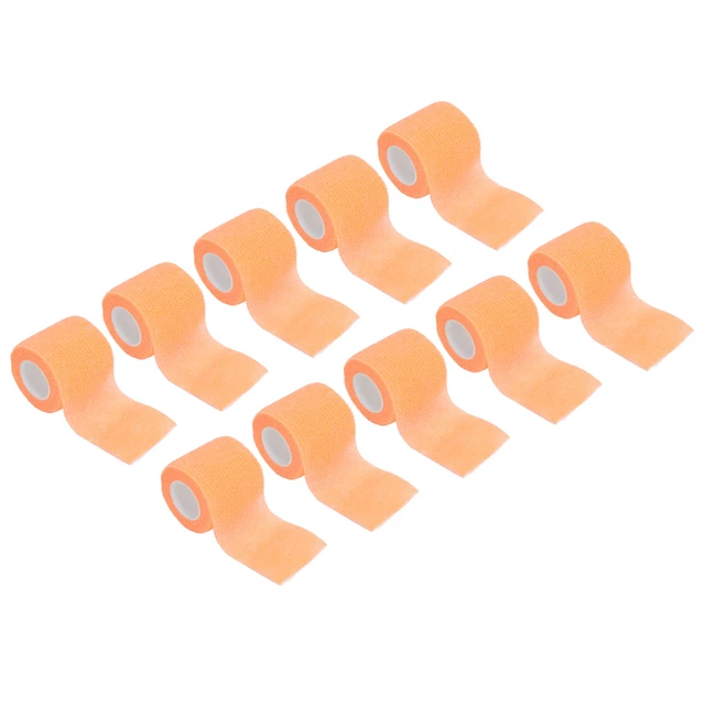 (Arancio Brillante)10 Pz Tattoo Grip Tape Benda Autoadesiva Wrap