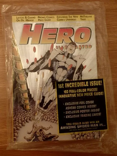 Hero Ill. 1 July '93 VERY RARE SILVER FOIL COVER Jurassic Park, Boneyard