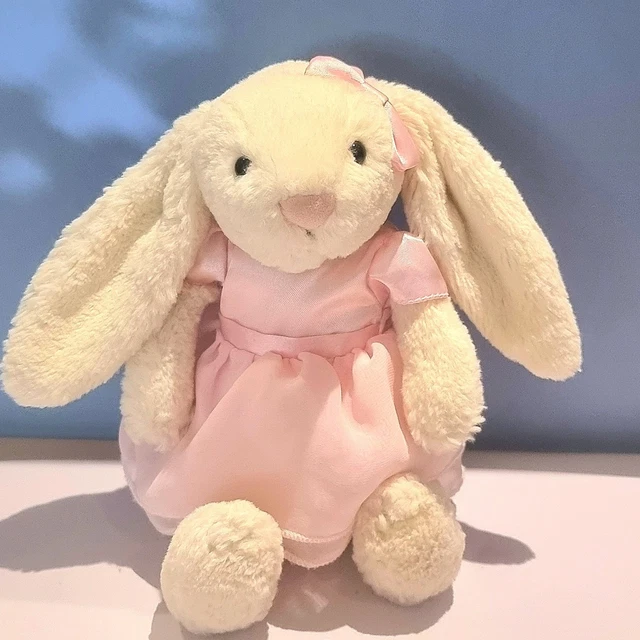 open lace back dress JellyCat Pirouette Lilac Bunny Plush Toy  Pearl Grant Richmans
