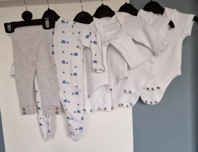 Baby Boys Clothes Bundle  Age  Newborn. Used.6 pieces. F&F,Mamas&Papas.