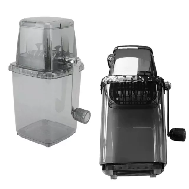 Portable Ice Crusher Manual Ice Shaved Machine Delicate Transparent Black