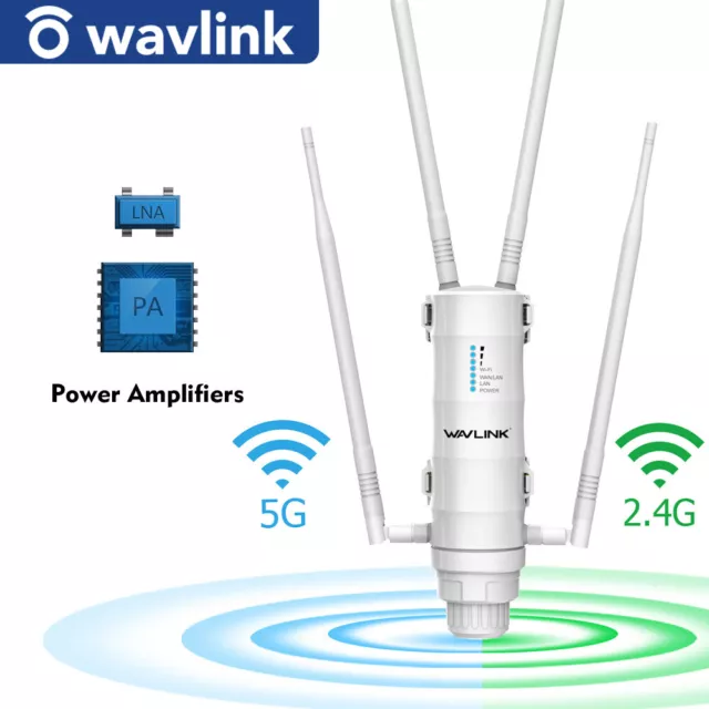 WAVLINK AC1200 Wireless Access Point, Wetterfestes Dualband 2,4  5G 1000 Mbit/s