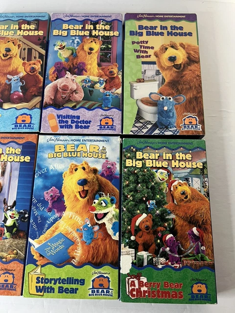 BEAR IN THE Big Blue House VHS Lot of 7 Playhouse Disney Jim Henson ...