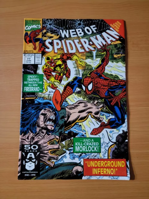 Web of Spider-Man #77 Direct Market Edition ~ NEAR MINT NM ~ 1991 Marvel Comics