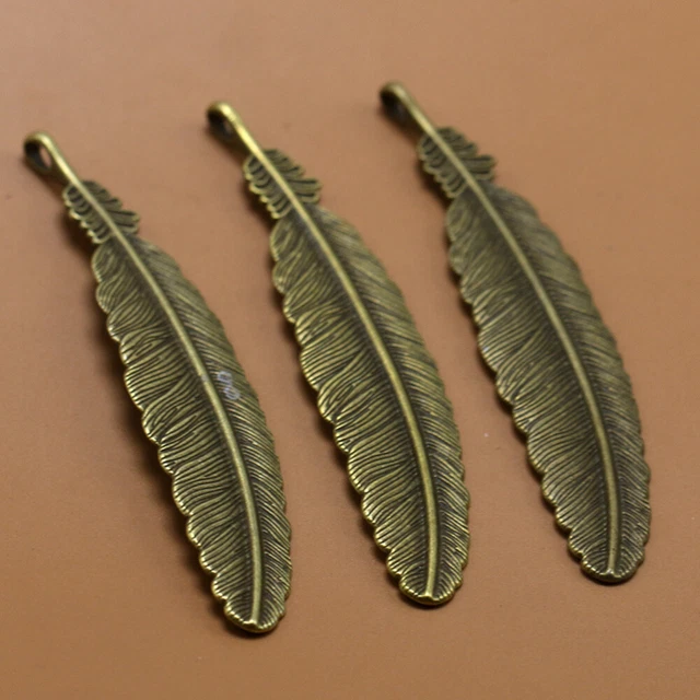10 Stück Legierung Feder Feder Anhänger Charms DIY Schmuck Herstellung Zubehör