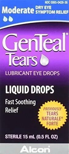 Genteal Tears Lubricant Eye Drops, Moderate Liquid Drops, 0.5 Fl Oz