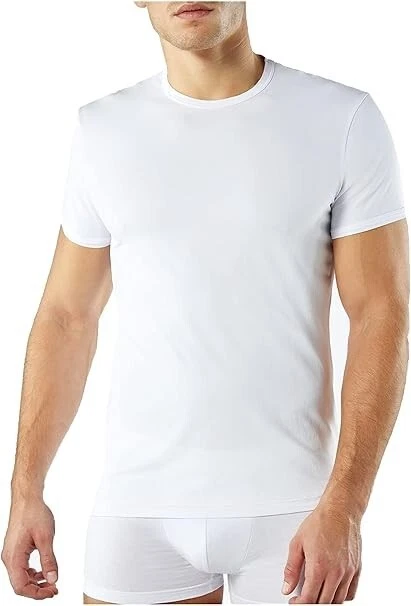 3 T-Shirt Uomo Pompea Microfibra Elasticizzata – Manica Corta Girocollo Multicolor