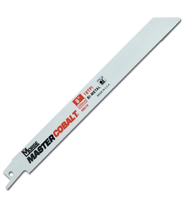 MORSE Master Cobalt Reciprocating Saw Blade 8" x 3/4" 18TPI RB818T50 (25 pack)