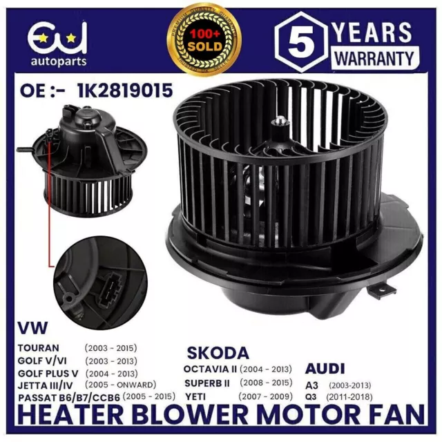 Heater Blower Motor Fan For Audi A3 Q3 Skoda Octavia Superb Mk2 Yeti Vw Tiguan