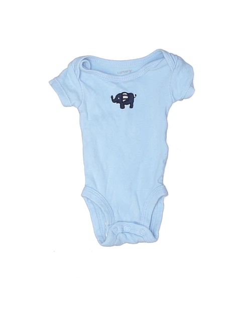 Carter's Boys Blue Short Sleeve Bodysuit Preemie/Up to 7 lb.