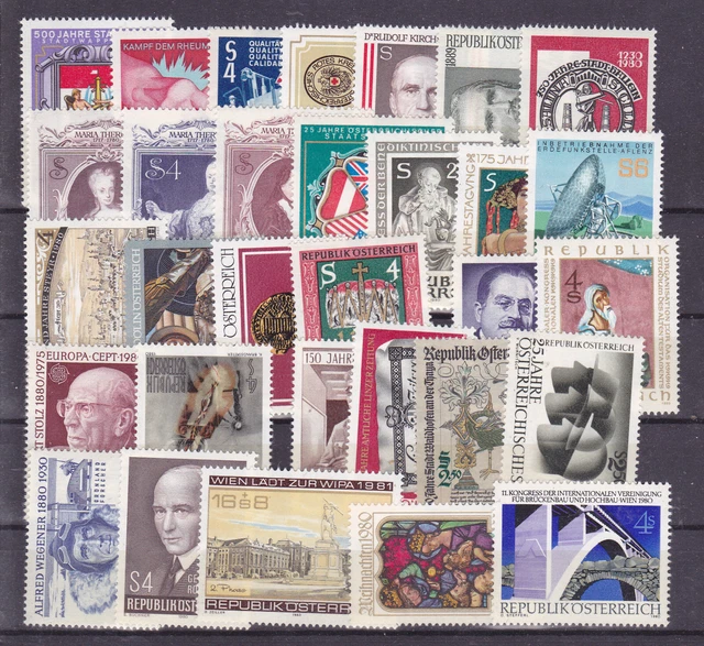 Österreich  Lot aus dem Jahr 1980  postfrisch siehe  Scan