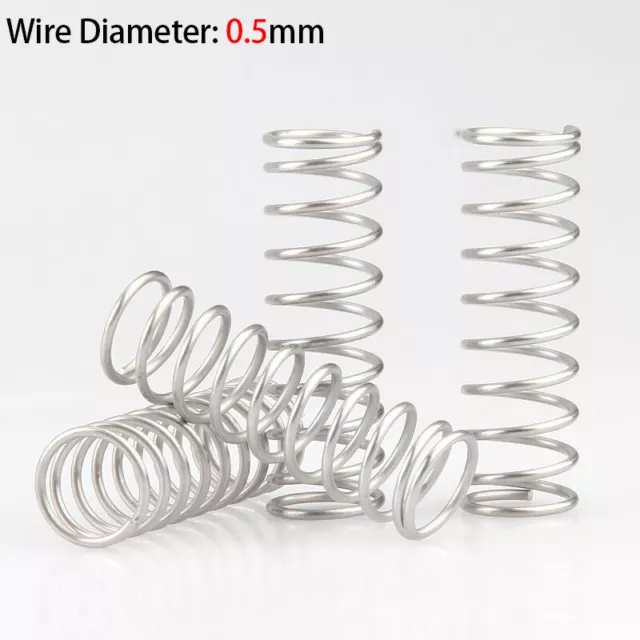 304 Stainless Steel Compression Spring Pressure Small Spring 0.5mm Wire Diameter