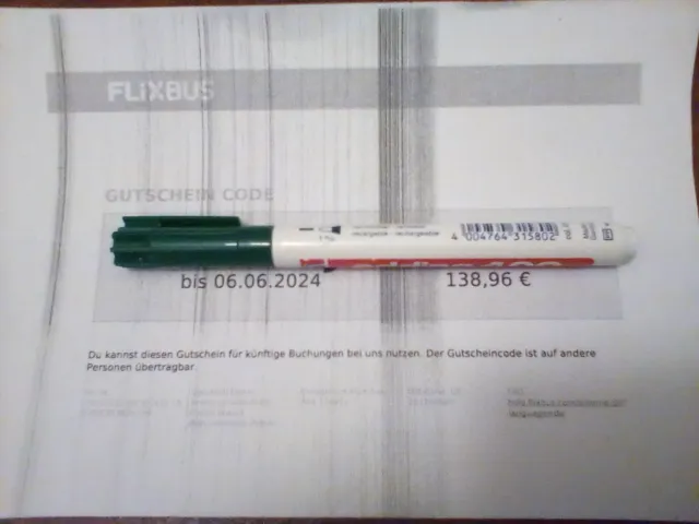Flixbus Gutschein 138,96 € bis 06.06.2024