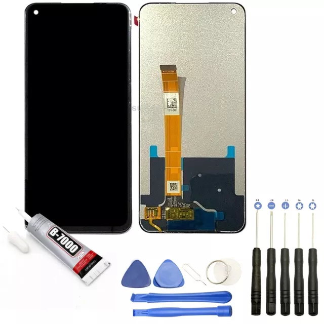 Vitre + Ecran Lcd Pour Oppo A72 Cph2067 6.5" Noir + Outils+ Colle