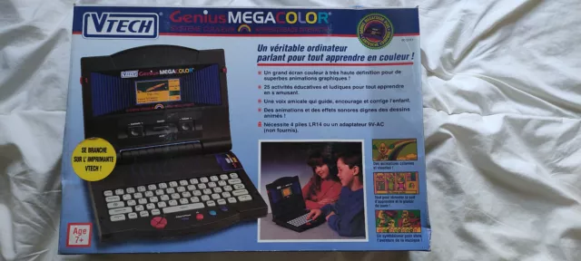 Vtech Genius Méga Color,  ordinateur éducatif Vintage neuf et scellé, année 90
