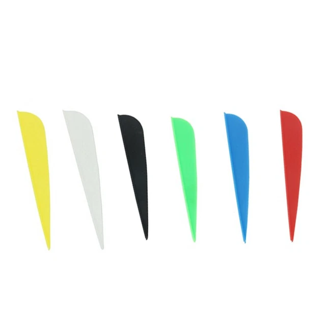 Plumes De Flèche En Plastique - Lot De 36 - 2.5 Pouces Jaune - Pour Tir à L'Arc DIY, Décoration, Projets Artisanaux