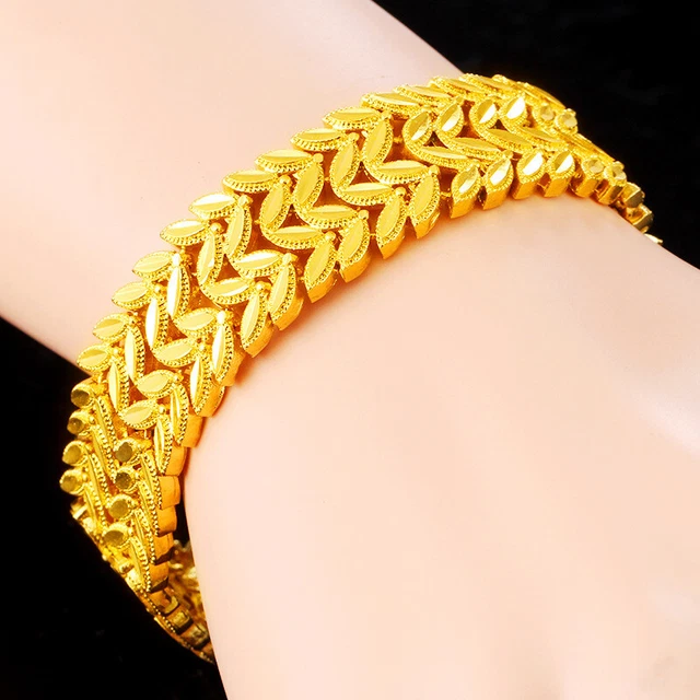 2023 New Men's  22k 23k 24k Thai Baht Yellow Gold Gp Necklace Bracelet