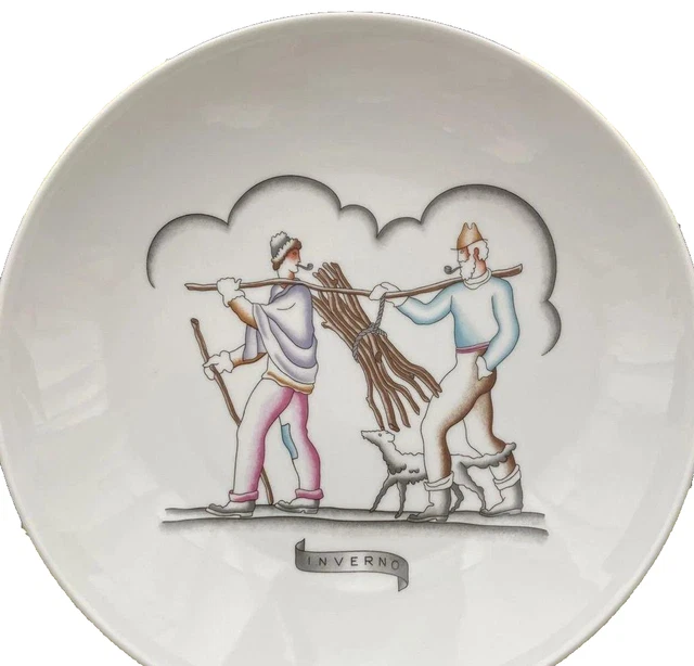 Assiette blanche Passeggiata Archeologica - Edition limitée par Gio Ponti GINORI 1735