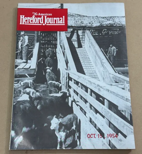 October 15, 1954 American Hereford Journal magazine -ads, articles, photos, etc