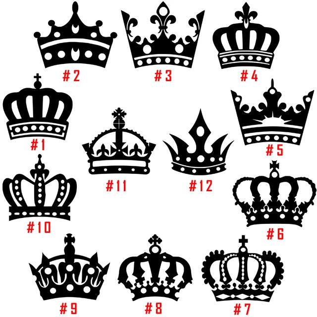 CROWN DECAL CAR window Sticker Pick Your Color for jdm slammed