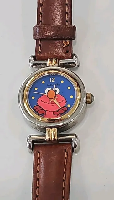 Orologio Vintage Elmo Fantasma Jim Henson Prod Sesame Street Cinturino in Pelle