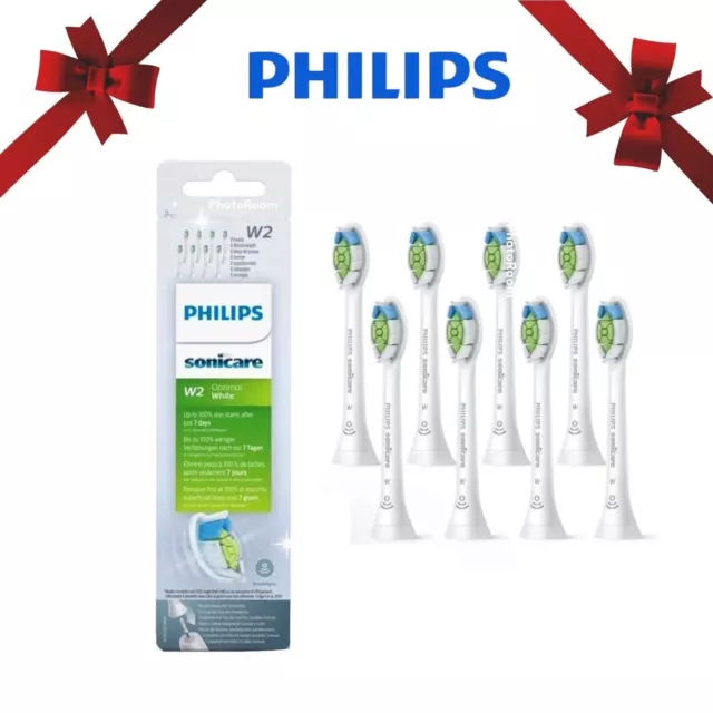 8 Stück Рhilips Sonicare W2 HX6064/10 Optimal Weiß Ersatzbürste Aufsteckbürste