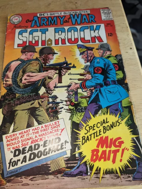 Our Army at War 3 Issue Lot Kubert #161/ 271/282 DC Comics (1965)  Sgt. Rock
