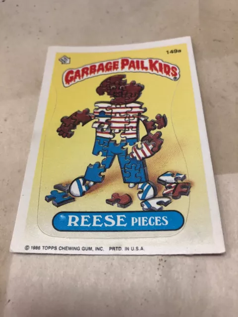 1986 GPK Garbage Pail Kids Series 4 #149a Reese Pieces