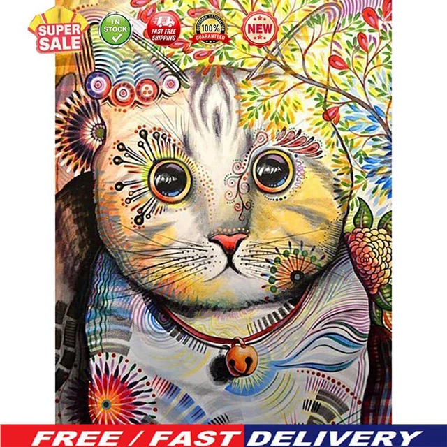 (DF3484) 5D HAZLO TÚ MISMO Taladro completo Diamante Pintura Animales Kit de Puntada de Cruz (Animal04)