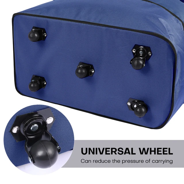 3-Layers Expandable Duffel Bag Suitcase Collapsible Rolling Wheeled Luggage Bag 9