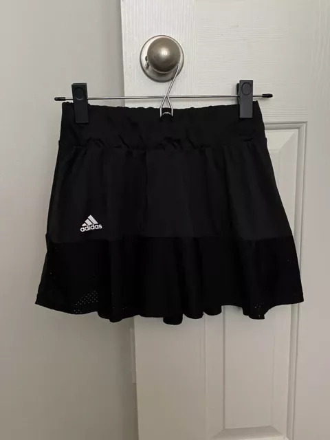 Adidas Skort/Skirt Womens Small Black Tennis Golf Lightweight Ladies Aeroready