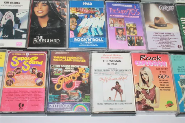 Bulk Lot Various Artists Cassette Tapes 22 In Total Bodyguard Dirty Dancing 3