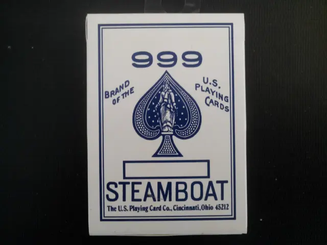 Rare Vintage 999 Steamboat Playing Cards New Sealed Ohio Made (Out of print)