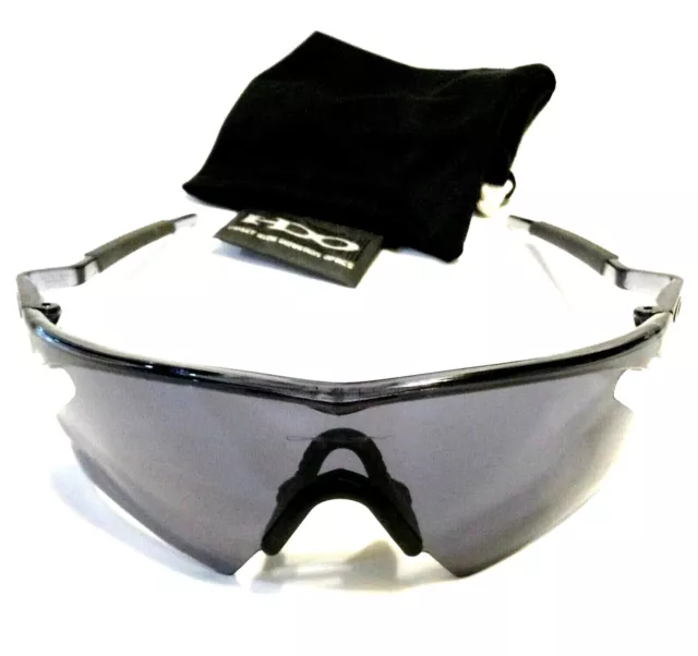 OAKLEY M FRAME GEN 2 SUNGLASSES Crystal Black Frames w/ Blk Iridium Heater Lens