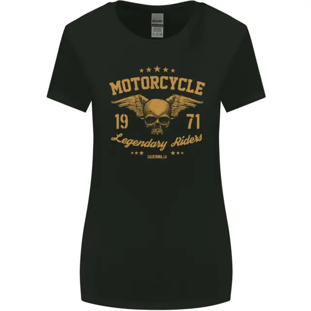 T-shirt moto leggendaria motociclista motociclista motociclista donna taglio più largo