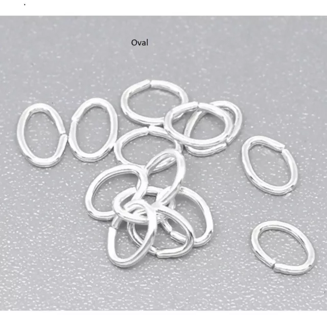 100-500 Silver Plated Alloy  Open Jump Rings 5.5x4x0.7mm OVAL Craft(B10861)