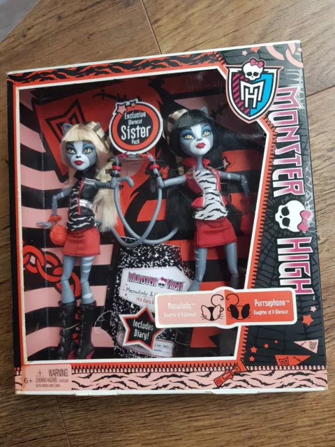 Monster High Werecat twins meowlody and Purrsephone