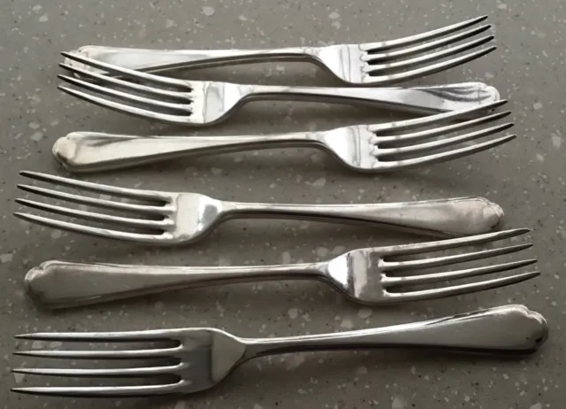 Set Of 6 Walker And Hall Hallmarked Silver Plated Dinner Forks