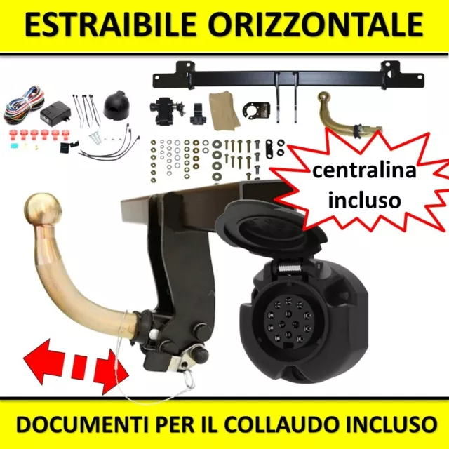 Gancio traino estraibile per BMW 2 F46 Gran Tourer 15- kit elettrico 13-poli