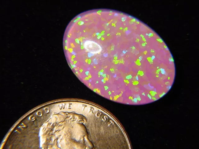 BUTW Gilson Pink Opal 13x18x4mm oval triplet cabochon gemstone lapidary 4661D 3