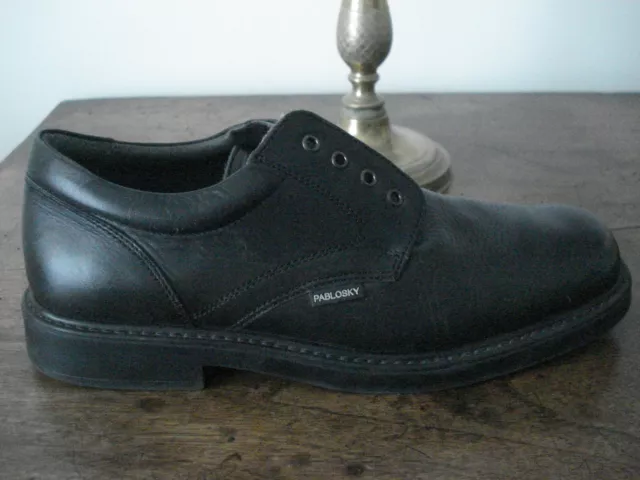 Chaussures noires unisexe 100% cuir marque Pablosky t. 41 derby