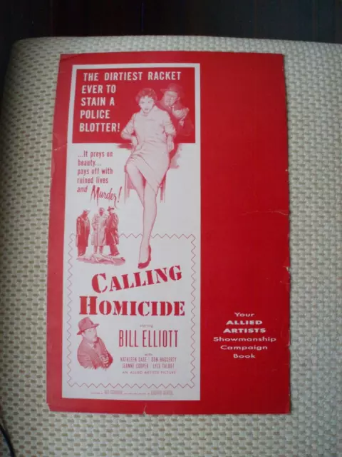Calling Homicide; Pressbook; Bill Elliott; 1956