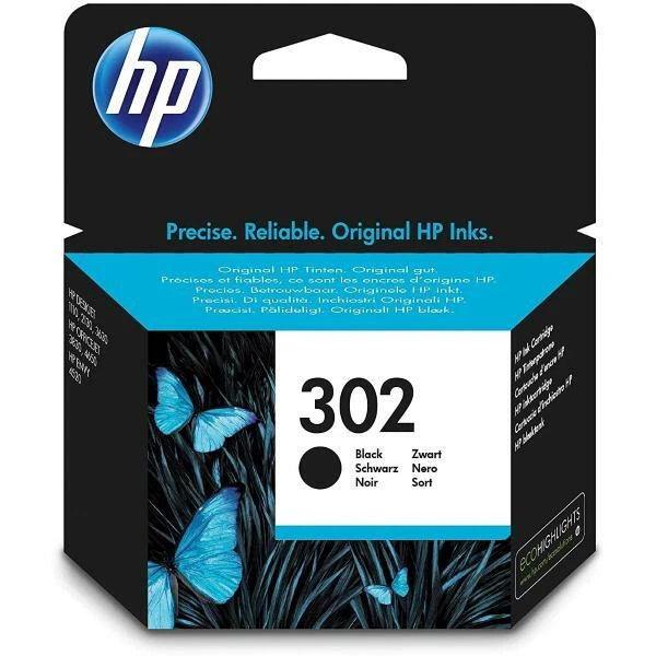 Hp 302 F6U66Ae Cartuccia Originale 190 Pagine Per Stampanti Hp Nero