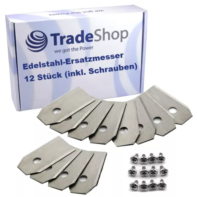 Edelstahl XXL Ersatzklingen Schrauben Set (12 Stück) für Yardforce HQ18 X60 X100