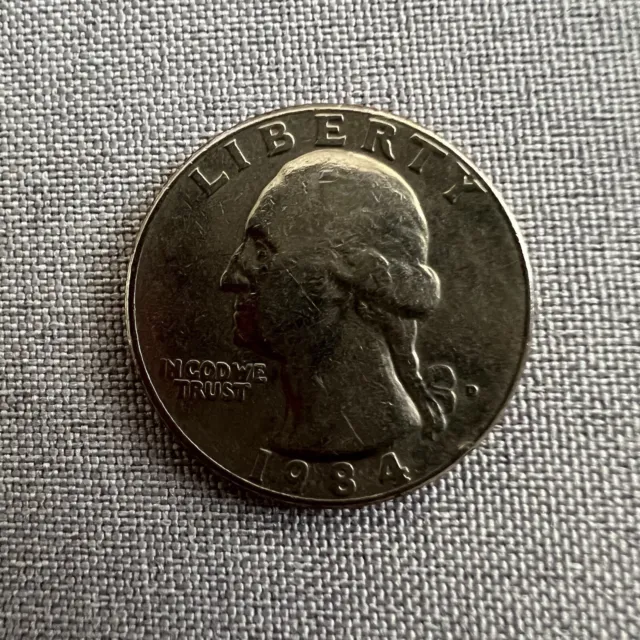 USA 1984 D Quarter Dollar Coin. Rim Errors.