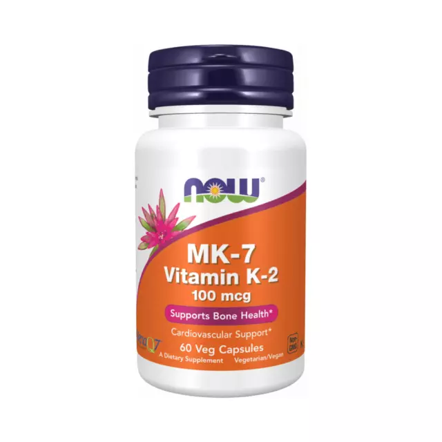 Now Foods Vitamin K2-MK7 100 mcg (60 Caps) Unflavored - Vitamines
