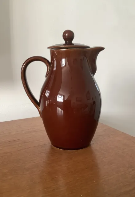 Vintage Denby Homestead Brown/ Blue Coffee/ Tea Pot / 2 Pint/Hot Water/Stoneware