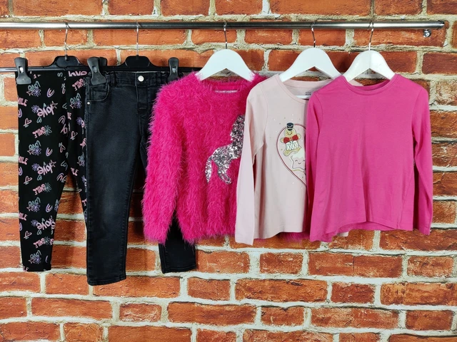 PACCHETTO RAGAZZE ETÀ 3-4 ANNI GAP ZARA ecc MAGLIONE SOFFICE TOP JEANS LEGGINGS 104CM